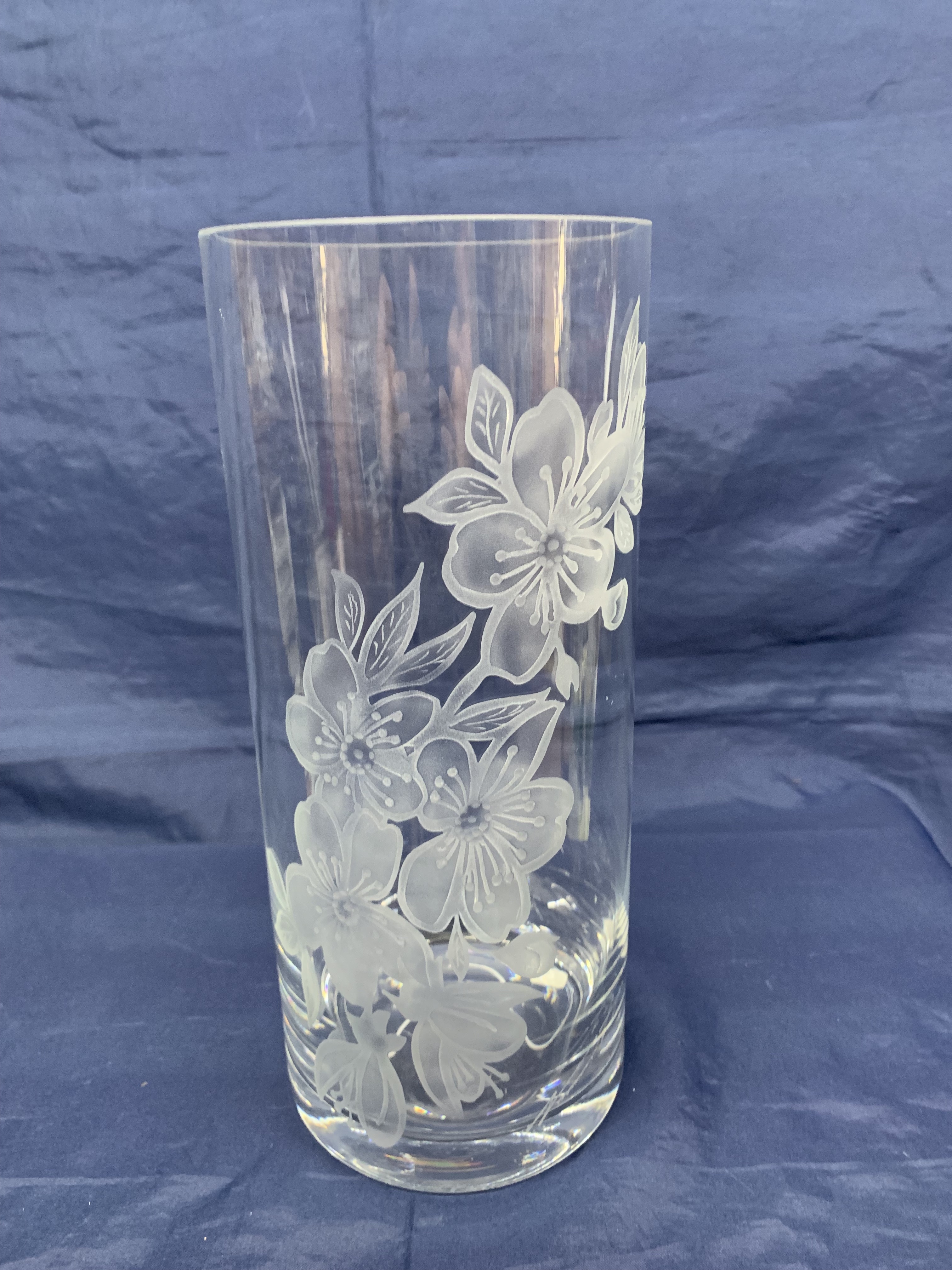 Vase cylindrique Fleurs de Cerisier Gd format